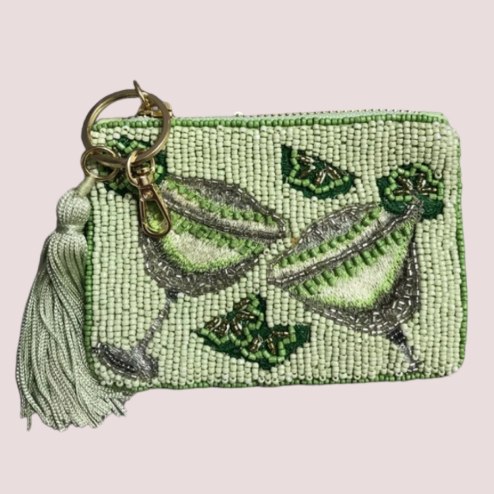 Anthropologie The Beaded Coin Purse: Summer Edition Lime Green, Margaritas - Picture 4 of 7